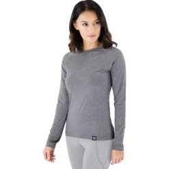 Knox Knox Dry Inside Mia Ladies Long Sleeve Base Layer Top 16 Knox Knox Dry Inside Mia Ladies Long Sleeve Base Layer Top -Biker Style Shop lrgscale14921 Knox Dry Inside Mia Womens Long Sleeve Base Layer Top Grey 1600 4 1