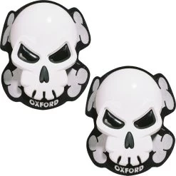 Oxford Skull Motorcycle Knee Sliders -Biker Style Shop lrgscale15855 Oxford Skull Knee Sliders White 1468 1