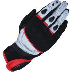 Oxford RP-3 2.0 Leather Short Sports Motorcycle Gloves -Biker Style Shop lrgscale16001 Oxford RP 3 2.0 Leather Sports Short Motorcycle Gloves Black White Red 1600 1
