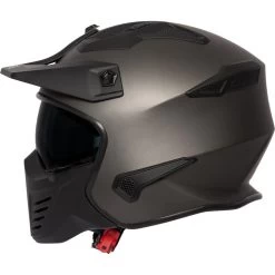 Spada Storm Plain Open Face Motorcycle Helmet & Visor -Biker Style Shop lrgscale16508 Spada Storm Plain Motorcycle Helmet Matt Titanium 1146 1