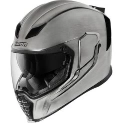 Icon Airflite Quicksilver Motorcycle Helmet & Visor -Biker Style Shop lrgscale17286 Icon Airflite Quicksilver Motorcycle Helmet Silver 1161 1