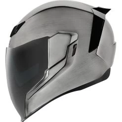 Icon Airflite Quicksilver Motorcycle Helmet & Visor -Biker Style Shop lrgscale17286 Icon Airflite Quicksilver Motorcycle Helmet Silver 939 2