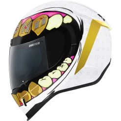 Icon Airform Grillz Motorcycle Helmet & Visor -Biker Style Shop lrgscale17287 Icon Airform Grillz Motorcycle Helmet White 1600 2