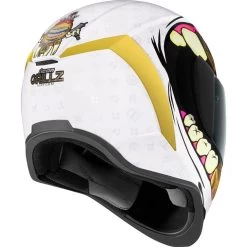 Icon Airform Grillz Motorcycle Helmet & Visor -Biker Style Shop lrgscale17287 Icon Airform Grillz Motorcycle Helmet White 1600 3