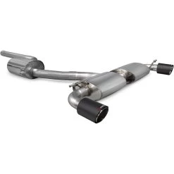 Scorpion Car Exhaust Cat-Back System (Resonated) Carbon Fibre Ascari - Volkswagen Scirocco R 2009 - 2017 -Biker Style Shop lrgscale17539 Scorpion Cat Back Resonated Black Ascari VW Scirocco R 09 17 1585 2