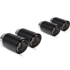 Scorpion Car Exhaust Upgrade Kit Quad 100mm Carbon Fibre Ascari Trim - All Makes & Models -Biker Style Shop lrgscale17545 100ASC4 Scorpion Upgrade Kit 100mm Black Ascari All Makes And Sizes 1494 2