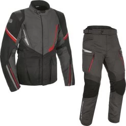 Biker Style Shop -Biker Style Shop lrgscale17874 Oxford Montreal 4.0 Bike Jacket and Trousers Kit Black Grey Red 1188 1