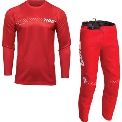 Thor Sector Minimal 2022 Motocross Jersey & Pants Red Kit -Biker Style Shop lrgscale18129 Thor Sector Minimal Motocross Jersey and Pants Red Kit 1057 2