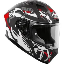 Airoh Valor Claw Motorcycle Helmet -Biker Style Shop lrgscale18186 Airoh Valor Claw Motorcycle Helmet Matt Black White Red 905 2