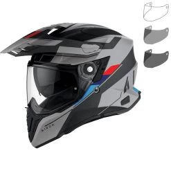Airoh Commander Skill Dual Sport Helmet & Visor -Biker Style Shop lrgscale18189 Airoh Commander Skill Dual Sport Helmet And Visor 1181 1