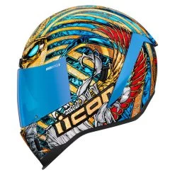 Icon Airform Pharaoh Motorcycle Helmet & Visor -Biker Style Shop lrgscale18195 Icon Airform Pharaoh Motorcycle Helmet Gold 1000 3