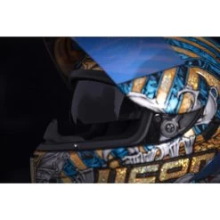 Icon Airform Pharaoh Motorcycle Helmet & Visor -Biker Style Shop lrgscale18195 Icon Airform Pharaoh Motorcycle Helmet Gold 1440 9