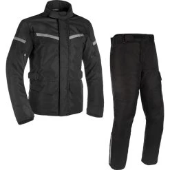 Oxford Spartan Long Motorcycle Jacket & Trousers Kit Black -Biker Style Shop lrgscale18257 Oxford Spartan Long Jacket and Trousers Kit Black 1176 2