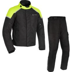 Oxford Spartan Short Motorcycle Jacket And Trousers Kit Black Fluo Yellow Black