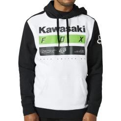 Fox Racing Honda Wing Pullover Fleece Hoodie -Biker Style Shop lrgscale18305 Fox Racing Kawasaki Stripes Pullover Fleece Hoodie Black White 1233 1