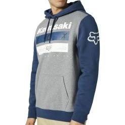 Fox Racing Honda Wing Pullover Fleece Hoodie -Biker Style Shop lrgscale18305 Fox Racing Kawasaki Stripes Pullover Fleece Hoodie Dark Indico 1240 3