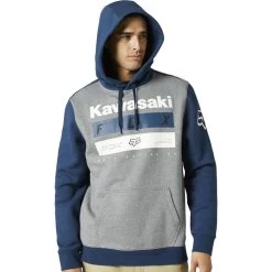 Fox Racing Honda Wing Pullover Fleece Hoodie -Biker Style Shop lrgscale18305 Fox Racing Kawasaki Stripes Pullover Fleece Hoodie Dark Indico 1561 1