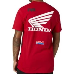 Fox Racing Honda Wing Short Sleeve Premium T-Shirt -Biker Style Shop lrgscale18306 Fox Racing Honda Wing Short Sleeve T Shirt Flame Red 1288 2