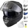 Shox Ammo Solid Matt Black Motorcycle Helmet Pinlock & Visor