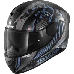 Shark D-Skwal 2 Atraxx Motorcycle Helmet & Visor -Biker Style Shop lrgscale18540 Shark D Skwal 2 Atraxx Mat Motorcycle Helmet Matt Black Anthracite Blue 1600 1