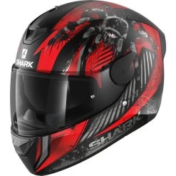 Shark D-Skwal 2 Atraxx Motorcycle Helmet & Visor -Biker Style Shop lrgscale18540 Shark D Skwal 2 Atraxx Mat Motorcycle Helmet Matt Black Red Anthracite 1600 1
