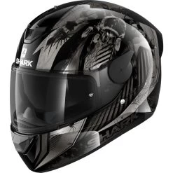Shark D-Skwal 2 Atraxx Motorcycle Helmet & Visor -Biker Style Shop lrgscale18540 Shark D Skwal 2 Atraxx Motorcycle Helmet Black Anthracite Silver 1600 1