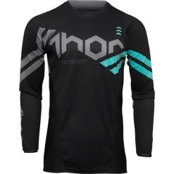 Thor Pulse Cube 2023 Motocross Jersey & Pants Black Mint Kit -Biker Style Shop lrgscale18664 Thor Pulse Cube 2023 Motocross Jersey Black Mint 1595 1 1
