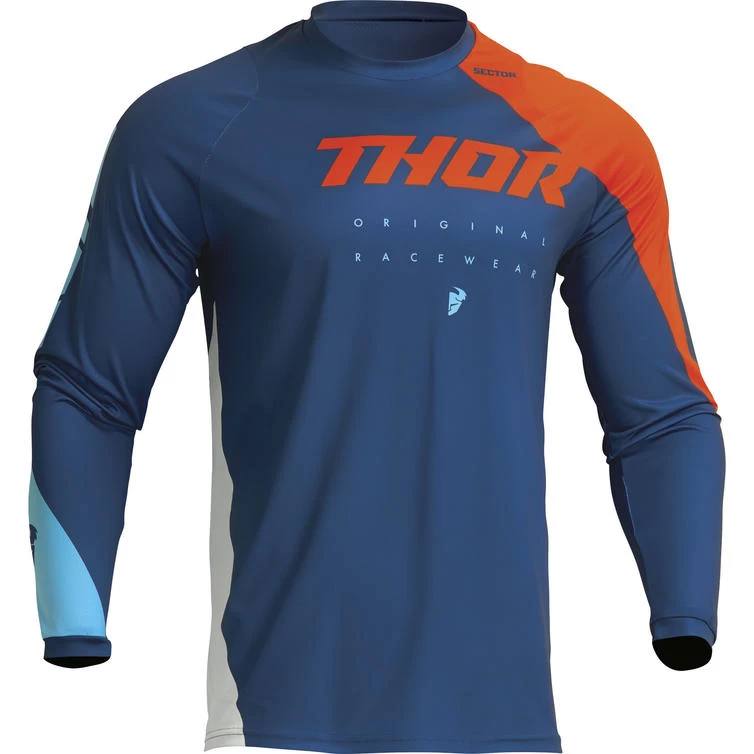 Thor Sector Edge 2023 Youth Motocross Jersey & Pants Navy Orange Kit 4 Thor Sector Edge 2023 Youth Motocross Jersey & Pants Navy Orange Kit - Image 4