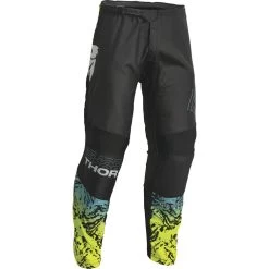 Thor Sector Atlas 2023 Youth Motocross Jersey & Pants Black Teal Kit -Biker Style Shop lrgscale18676 Thor Sector Atlas 2023 Youth Motocross Pants Black Teal 1600 1