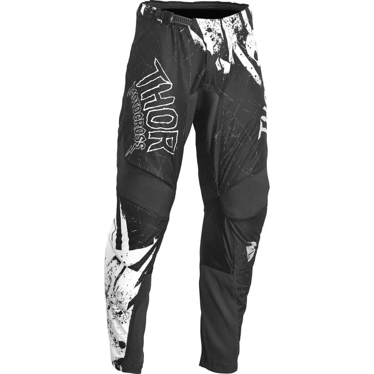 Thor Sector Gnar 2023 Youth Motocross Jersey & Pants Black White Kit 5 Thor Sector Gnar 2023 Youth Motocross Jersey & Pants Black White Kit - Image 5