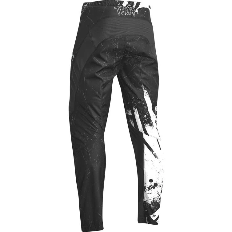 Thor Sector Gnar 2023 Youth Motocross Jersey & Pants Black White Kit 7 Thor Sector Gnar 2023 Youth Motocross Jersey & Pants Black White Kit - Image 7