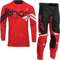 Thor Pulse Cube 2023 Motocross Jersey & Pants Red White Kit