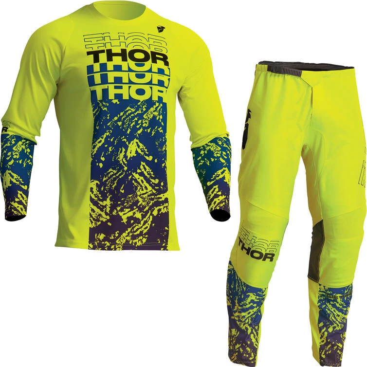 Thor Sector Atlas 2023 Youth Motocross Jersey & Pants Acid Blue Kit 1 Thor Sector Atlas 2023 Youth Motocross Jersey & Pants Acid Blue Kit