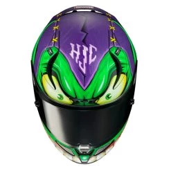 HJC RPHA 11 Green Goblin Motorcycle Helmet & Visor -Biker Style Shop lrgscale18742 HJC RPHA 11 Green Goblin Motorcycle Helmet Green Purple 1000 3