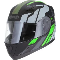 ROCC 416 Motorcycle Helmet -Biker Style Shop lrgscale18894 ROCC 416 Motorcycle Helmet Matt Black Green 1600 1