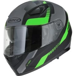 ROCC 453 Motorcycle Helmet -Biker Style Shop lrgscale18896 ROCC 453 Motorcycle Helmet Matt Black Green 1600 1