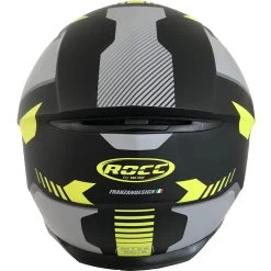 ROCC 453 Motorcycle Helmet -Biker Style Shop lrgscale18896 ROCC 453 Motorcycle Helmet Matt Black Yellow 1600 2
