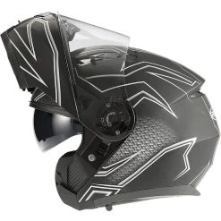 ROCC 651 Flip Front Motorcycle Helmet -Biker Style Shop lrgscale18898 ROCC 651 Flip Front Motorcycle Helmet Matt Black Silver 1600 2