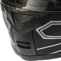 ROCC 651 Flip Front Motorcycle Helmet -Biker Style Shop lrgscale18898 ROCC 651 Flip Front Motorcycle Helmet Matt Black Silver 1600 4