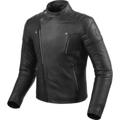 Rev It Vaughn Leather Motorcycle Jacket -Biker Style Shop lrgscale22860 Rev It Vaughn Leather Motorcycle Jacket Black 1600 1