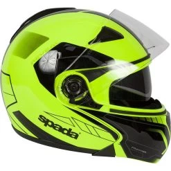 Spada Reveal Tracker Flip Front Motorcycle Helmet -Biker Style Shop lrgscale23864 Spada Reveal Tracker Flip Front Motorcycle Helmet Black Flo 911 3