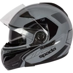Spada Reveal Tracker Flip Front Motorcycle Helmet -Biker Style Shop lrgscale23864 Spada Reveal Tracker Flip Front Motorcycle Helmet Black Grey 923 2
