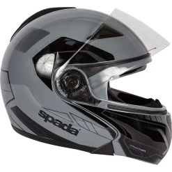 Spada Reveal Tracker Flip Front Motorcycle Helmet -Biker Style Shop lrgscale23864 Spada Reveal Tracker Flip Front Motorcycle Helmet Black Grey 935 3
