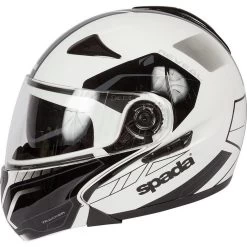 Spada Reveal Tracker Flip Front Motorcycle Helmet -Biker Style Shop lrgscale23864 Spada Reveal Tracker Flip Front Motorcycle Helmet White Black 896 2
