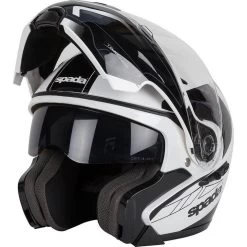 Spada Reveal Tracker Flip Front Motorcycle Helmet -Biker Style Shop lrgscale23864 Spada Reveal Tracker Flip Front Motorcycle Helmet White Black 939 1