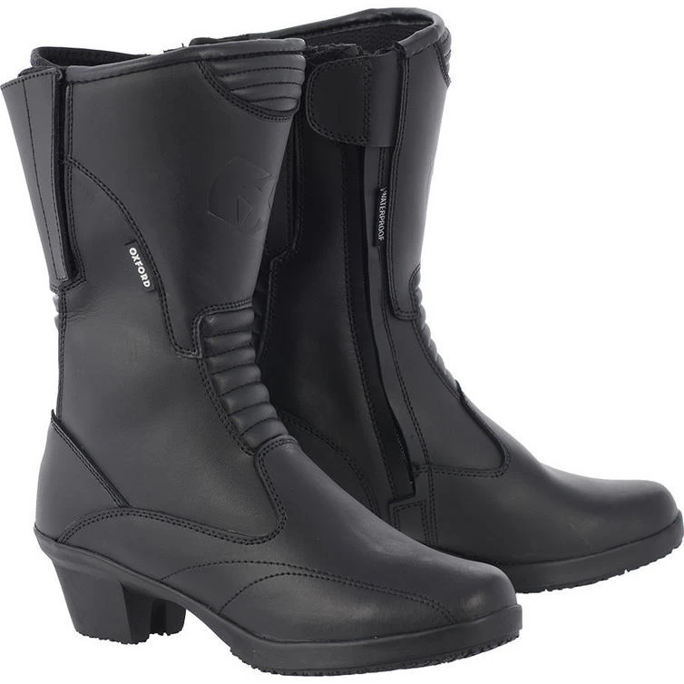 Oxford Valkyrie Ladies Leather Motorcycle Boots 2 Oxford Valkyrie Ladies Leather Motorcycle Boots - Image 2