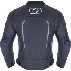Oxford Strada Leather Motorcycle Jacket -Biker Style Shop lrgscale24727 Oxford Strada Leather Motorcycle Jacket Stealth Black 1600 4