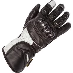 Spada Beam CE Ladies Leather Motorcycle Gloves -Biker Style Shop lrgscale25081 Spada Beam CE Ladies Leather Motorcycle Gloves Black White 1171 1