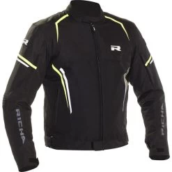 Richa Gotham 2 Motorcycle Jacket -Biker Style Shop lrgscale25117 Richa Gotham 2 Motorcycle Jacket Black Fluo 1600 1