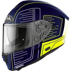 Airoh Spark Cyrcuit Motorcycle Helmet & Visor 15 Airoh Spark Cyrcuit Motorcycle Helmet & Visor -Biker Style Shop lrgscale25904 Airoh Spark Cyrcuit Motorcycle Helmet Blue 850 1